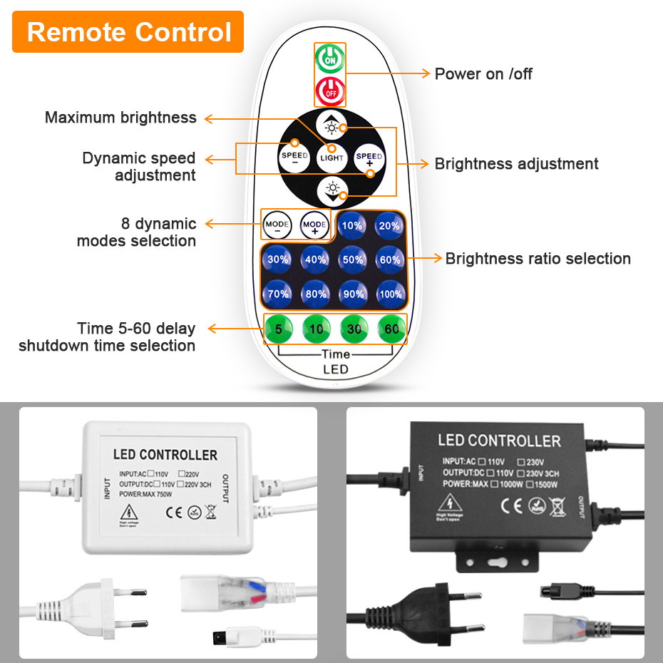 LED-neonstrip 220 V 2835 120 L - Outdoor Power Strip Weatherproof recensie en prijs